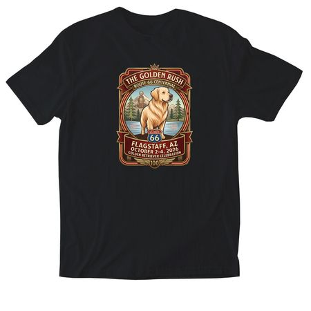 Golden Rush Official T-Shirts, a Black Softstyle Cotton Tee