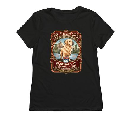 Golden Rush Official T-Shirts, a Deep Black Allmade Eco Triblend Women?s Tee