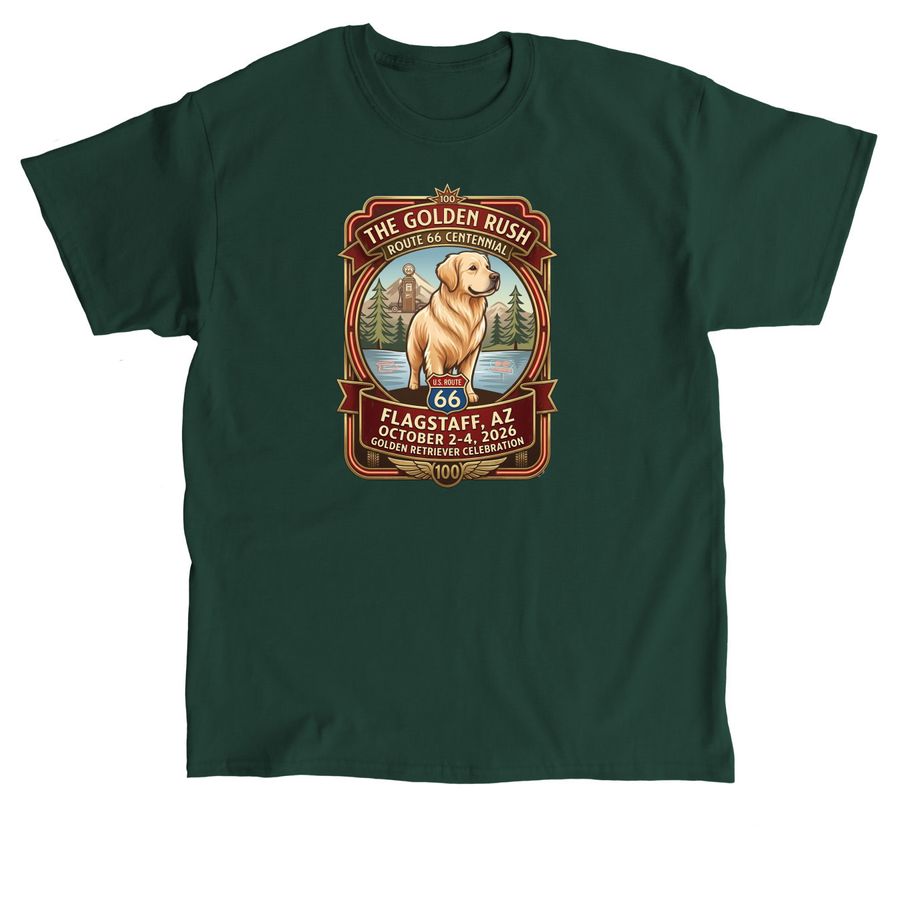Golden Rush Official T-Shirts, a Forest Green Classic Unisex Tee