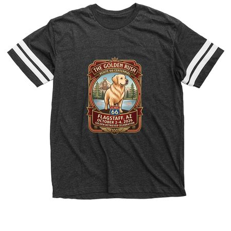 Golden Rush Official T-Shirts, a Vintage Smoke / White Football Jersey Tee