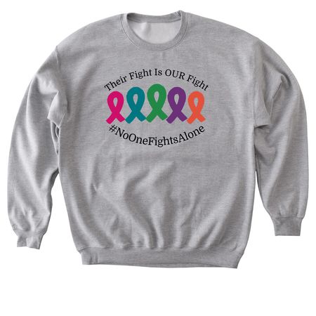 Their Fight Is Our Fight 2025, a Sport Grey Softstyle Crewneck Sweatshirt