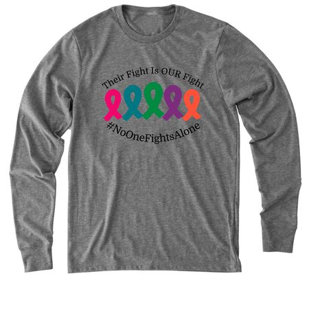 Their Fight Is Our Fight 2025, a Aluminum Grey Allmade Eco Triblend Long Sleeve Tee