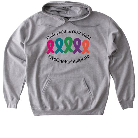 Their Fight Is Our Fight 2025, a Sport Grey Gildan Softstyle Pullover Hoodie