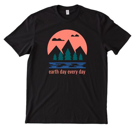 earth day every day, a Deep Black Allmade Heavyweight Recycled Cotton Tee
