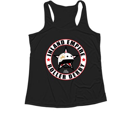 IE Roller Derby Performance Apparel, a Black Women's Performance Tank