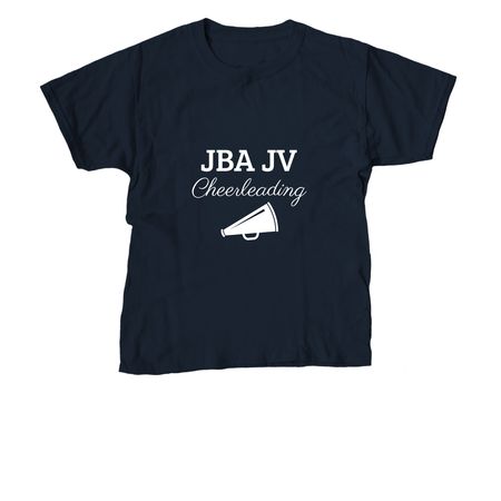 JV Cheerleading Shirt, a Navy Youth Unisex Tee