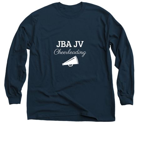 JV Cheerleading Shirt, a Navy Classic Long Sleeve Tee