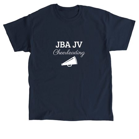 JV Cheerleading Shirt, a Navy Classic Unisex Tee