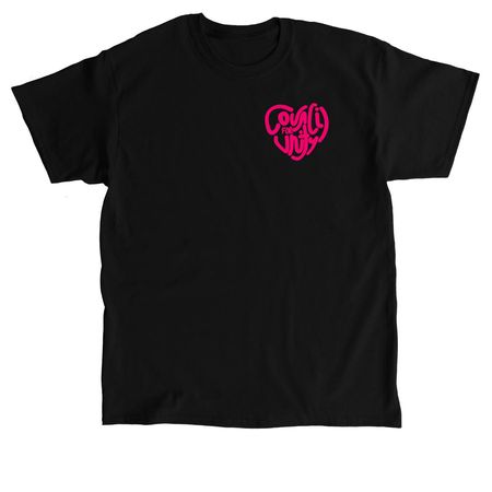 CFU "Hearted" Hot pink, a Black Classic Unisex Tee