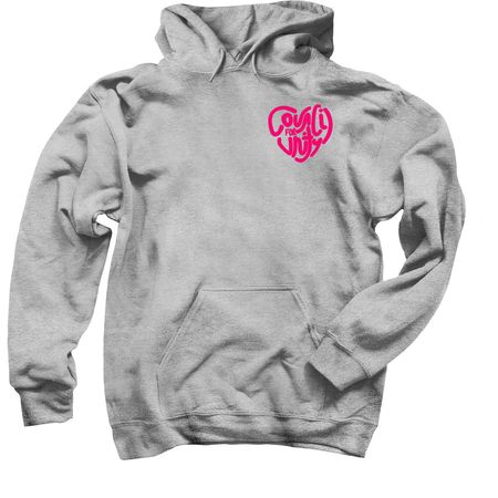 CFU "Hearted" Hot pink, a Sport Grey Pullover Hoodie