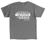 I am not alone- You are with me, a Charcoal Classic Unisex Tee (back-view)