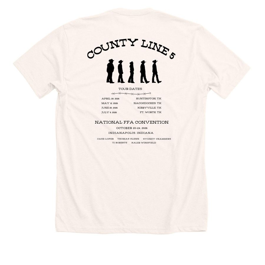 County Line 5 Nationals Shirt, a Heather Natural Premium Unisex Tee (back-view)