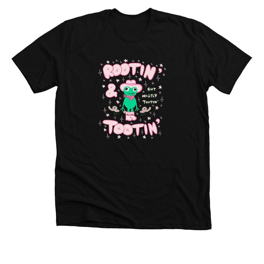 Rootin' & Tootin', a Solid Black Blend Premium Unisex Tee
