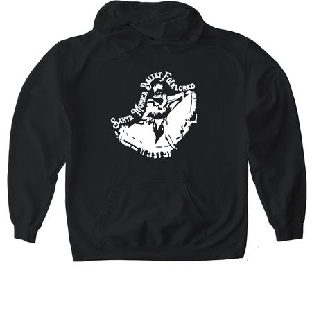Santa Monica Folklorico Attire, a Black Gildan Softstyle Pullover Hoodie