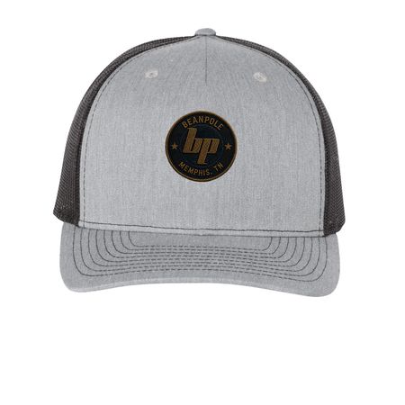 beanpole caps, a Heather Grey/ Black Printed Five-Panel Trucker Cap