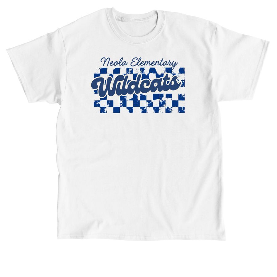 Checkered Wildcat Tee, a White Classic Unisex Tee