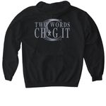 D-Generation Chug, a Black Gildan Softstyle Pullover Hoodie (back-view)