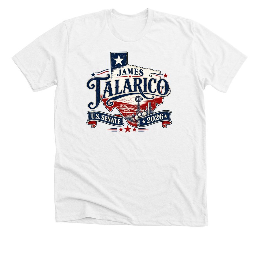 James Talarico US Senate 2026 Texas Election, a Solid White Blend Premium Unisex Tee