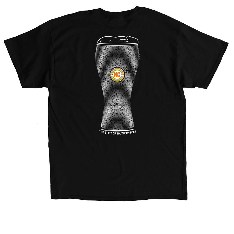 NC BEER 2023 T-SHIRT, a Black Classic Unisex Tee (back-view)