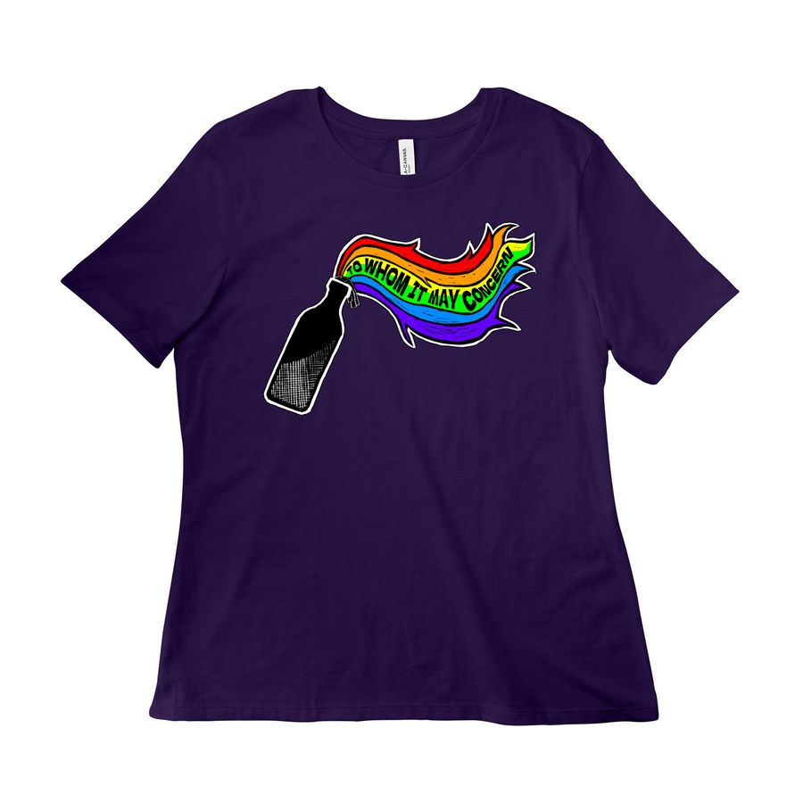 PRIDE / To Whom It May Concern, a Team Purple Women?s Relaxed Cotton Tee