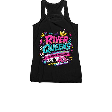 RIVER QUEENS 40'S - Cougar Puberty w/ dates, a Black Women's Racerback