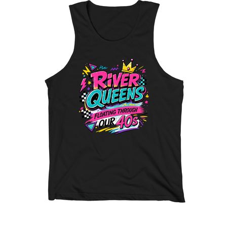RIVER QUEENS 40'S - Cougar Puberty w/ dates, a Black Premium Cotton Tank
