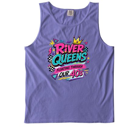 RIVER QUEENS 40'S - Cougar Puberty w/ dates, a Violet Comfort Colors Tank Top