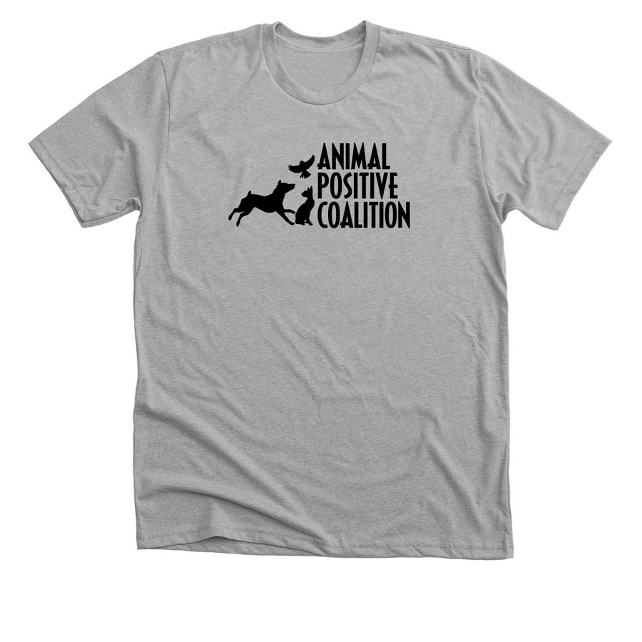 Animal Positive Coalition (APC) Logo - light, a Athletic Heather Premium Unisex Tee