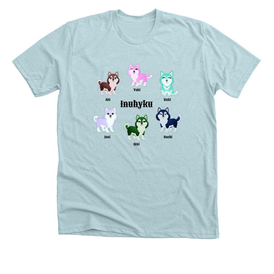 Inuhyku (Light ver.), a Heather Ice Blue Premium Unisex Tee