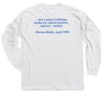Spinster Tartlets (White)-Short & Long Sleeve, a White Classic Long Sleeve Tee (back-view)