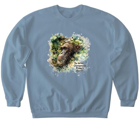 World Chimpanzee Day, a Stone Blue Softstyle Crewneck Sweatshirt