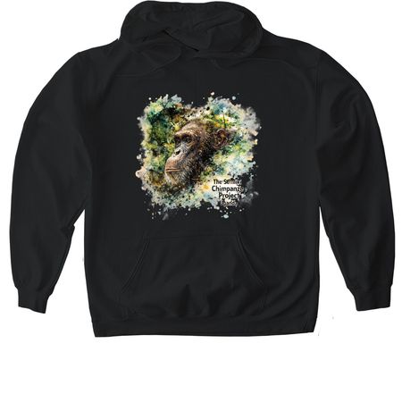 World Chimpanzee Day, a Black Gildan Softstyle Pullover Hoodie