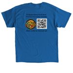 Pollinators Make the World Go ?Round, a Royal Classic Unisex Tee (back-view)