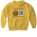 Pollinators Make the World Go ?Round, a Daisy Softstyle Pullover Hoodie (back-view)