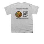 Pollinators Make the World Go ?Round, a Sport Grey Youth Unisex Tee (back-view)