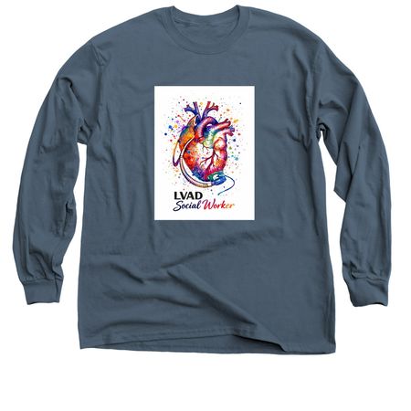 LVAD Social Work, a Indigo Classic Long Sleeve Tee