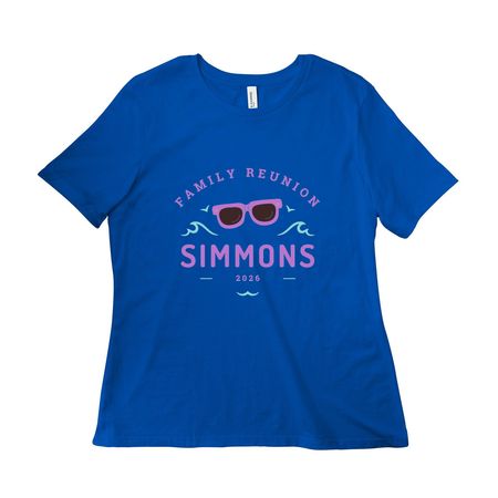 Simmons Reunion Purple Sunglasses, a True Royal Women?s Relaxed Cotton Tee