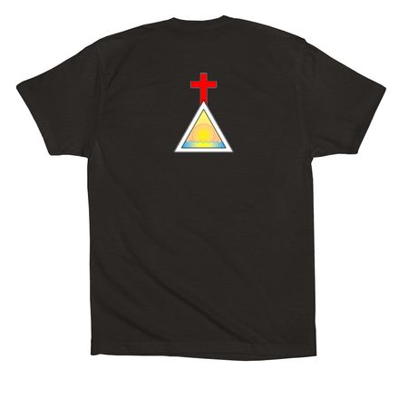 T-shirt Hermetic Golden Dawn, a Black Premium Cotton Tee (back-view)