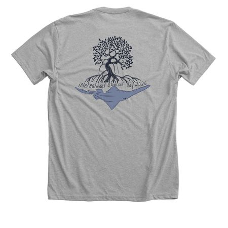 ISD 2026 (Asia Australia Logo), a Athletic Heather Premium Unisex Tee (back-view)