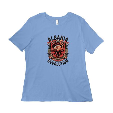 Albania Protests III, a Carolina Blue Women?s Relaxed Cotton Tee