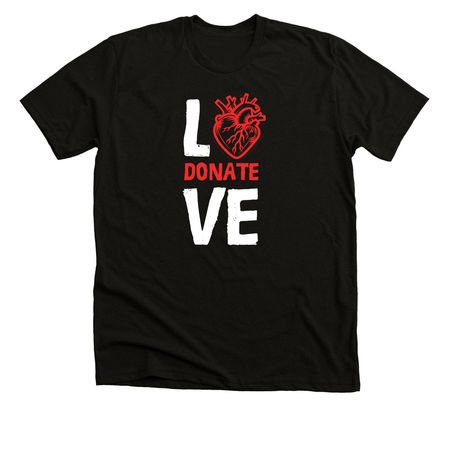 Donate Love, a Solid Black Blend Premium Unisex Tee