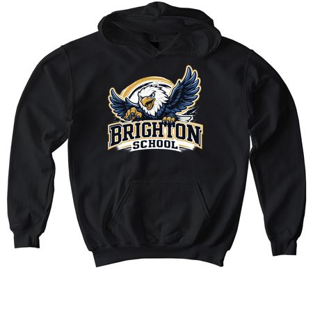 Eagle Spirt Shirts (Neutral), a Black Softstyle Youth Pullover Hoodie