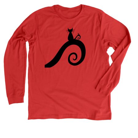 Fractal Kitty, a Heather Red Premium Long Sleeve Tee