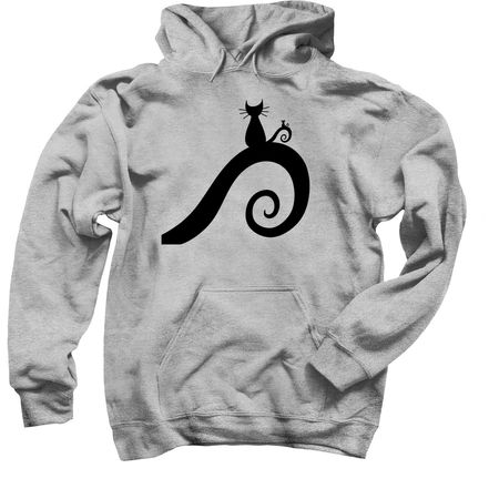 Fractal Kitty, a Sport Grey Pullover Hoodie