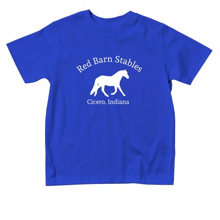 Red Barn Stables Toddler Tee, a Royal Blue Toddler Tee