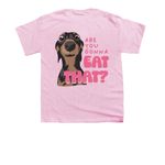 Are you gonna eat that?, a Light Pink Youth Unisex Tee (back-view)
