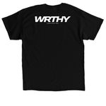 WRTHY Torch, a Black Classic Unisex Tee (back-view)