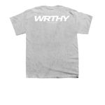 WRTHY Torch, a Sport Grey Youth Unisex Tee (back-view)