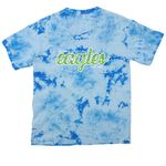 Classic NCS Eagles Tee, a Sky Blue Youth Crystal Tie Dye Tee (back-view)