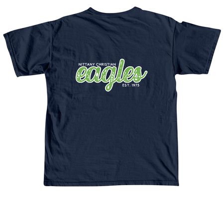 Classic NCS Eagles Tee, a True Navy Comfort Colors Unisex Tee